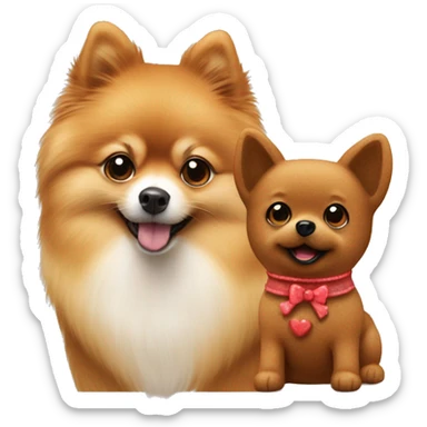 Pomeranian with gingerbreadman sticker