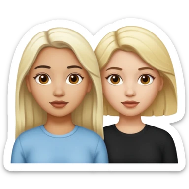 latina girl white girl with bleached hair sticker