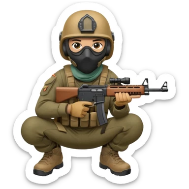 soldier-crouching-with-tactical-mask sticker