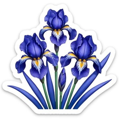 Lirios azules sticker