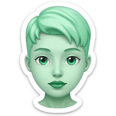 Mint green love  sticker