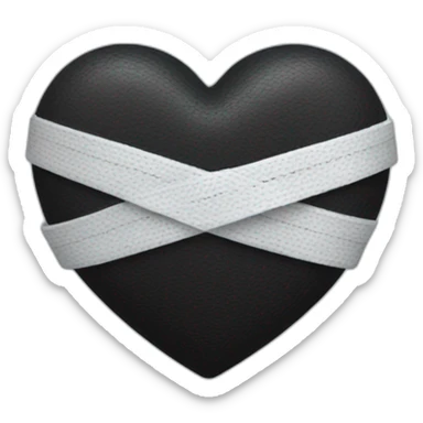 Black heart bandage sticker