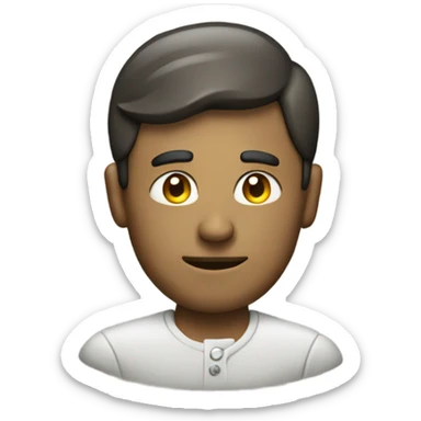 A man with a knob on his head sticker