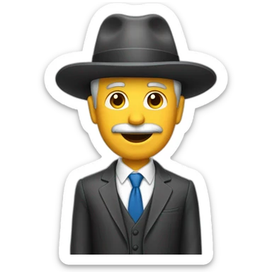 señor de 50 años canoso ejecutivo sticker