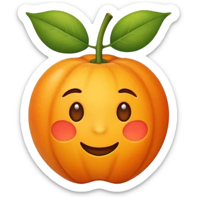 Hace la fruta albaricoque pero hacelo sin cara  sticker