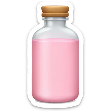 Pale pink medicine bottle sticker