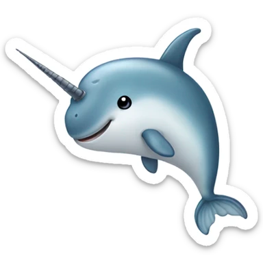 narwhal with hook at the end  sticker