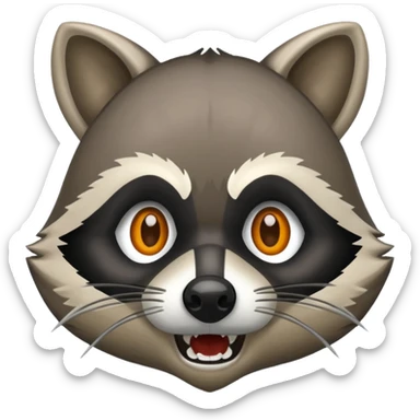 Aggressive Raccoon bandit sticker