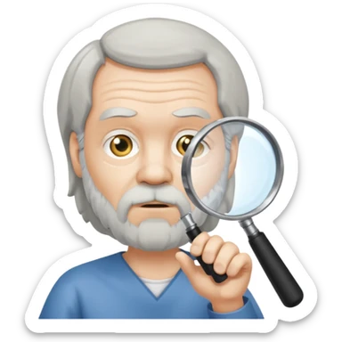 Sócrates mirando con una lupa  sticker