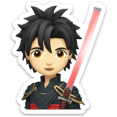 katana anime sticker