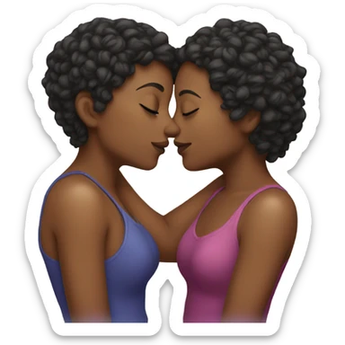 Lesbians kissing  sticker