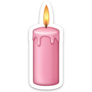 make a candle in girly  light pink tones. sticker