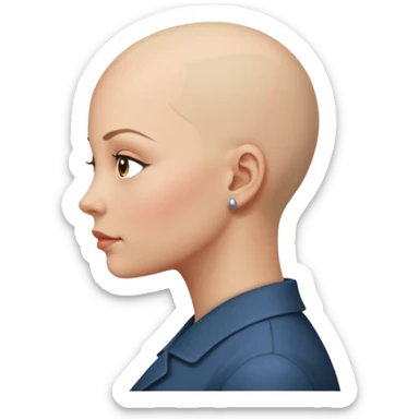 So she supposed to be bald and I kind of want her facing her side sticker