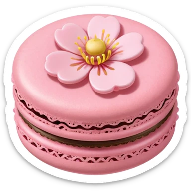 Cherry blossom shape macaron  sticker