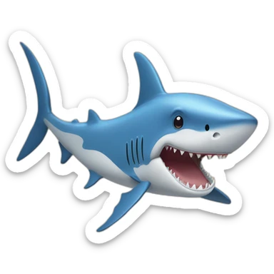 Dauphin faisons un câlin à un requin sticker