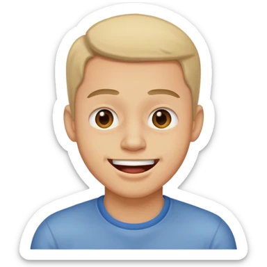 A guy trying not to laugh sticker