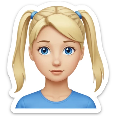 👱🏻‍♀️ i need an image like this with blone hair in a pony tail sticker