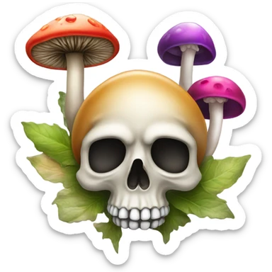 mushrooms with death sticker