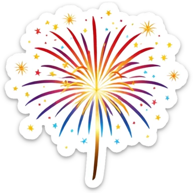 fireworks in the sky sticker