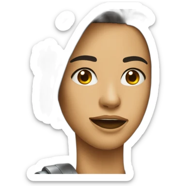 La cara de un robot sorprendido sticker