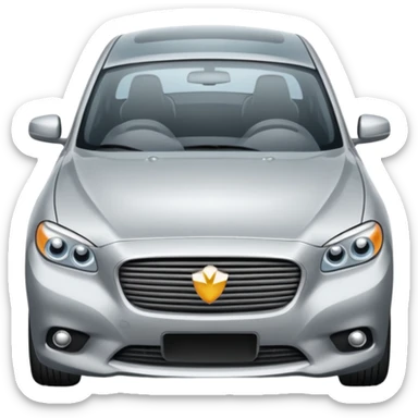 Create a realistic modern sedan on a road with reflections & shadows. sticker