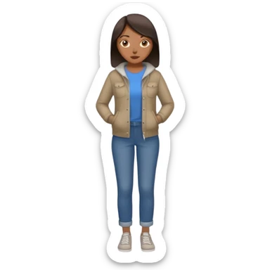 Asian women shining confident full body fat 100kg sticker