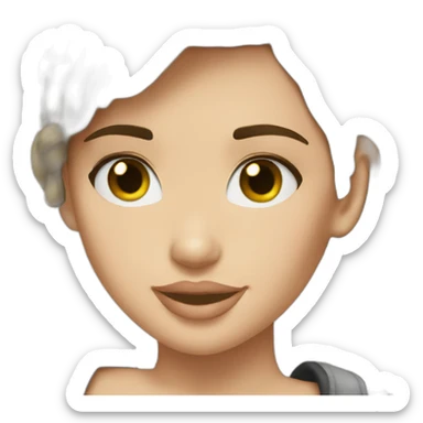 Brunette miley cyrus, somewhat detailed sticker