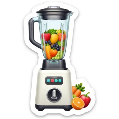 blender filled with fruit and vegetables  sticker