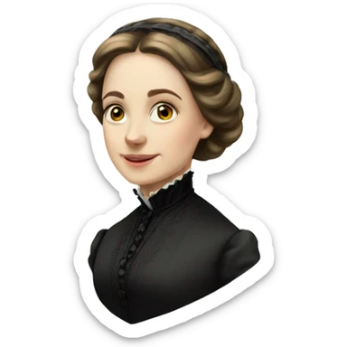 Young Caucasian Victorian widow sticker