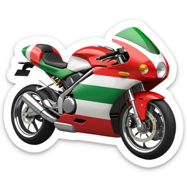motorbike with italian flag sticker
