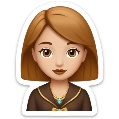 very fancy girl brown sticker