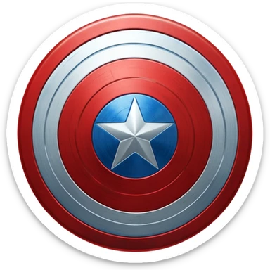 Captain America sheild emoji sticker