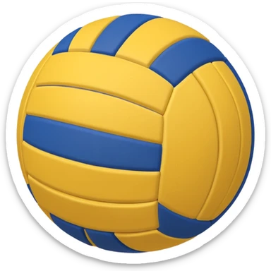 Pelota de voleibol azul amarillo y boanco sticker