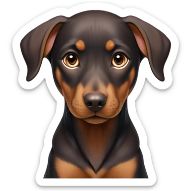 cinematic-noble-doberman puppy-portrait-emoji,-poised-and-regal,-with-a-strong,-athletic-build-and-a-lustrous,-well-groomed-black and tan fur,-deep-set-soulful-brown-eyes,-simplified-yet-sharp-and-sophisticated-features,-highly-detailed, sticker