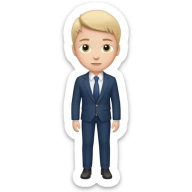Young man, tailored trousers, a crisp button-down shirt, a blazer, and tie

 sticker