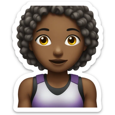 Girl in gym  sticker