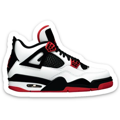 Black Jordan 4s sticker