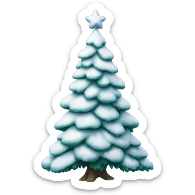 Snowy Christmas tree sticker