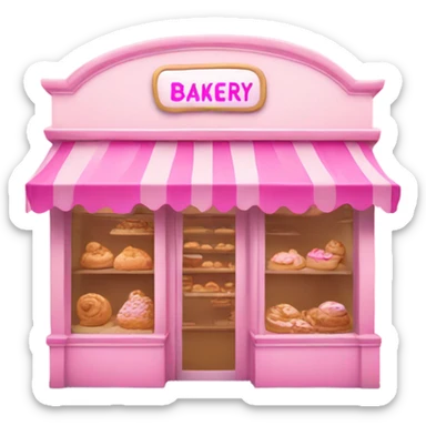 bakery in color pink sticker
