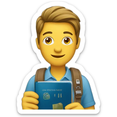 traveller holding your passport sticker