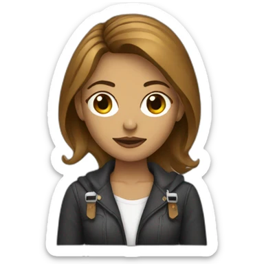 caffeine addicted female designer sticker