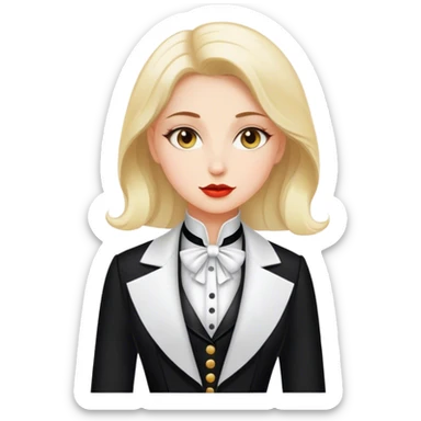 woman polish tailcoat politician sticker