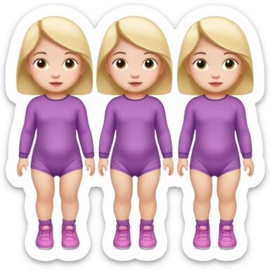 Baby Girl, Different Pose, different outfit, single Baby Girl only. sticker