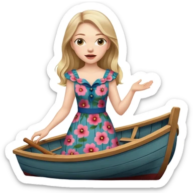 amanda seyfried singing on a boat sticker