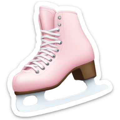 pastel pink ice skates sticker