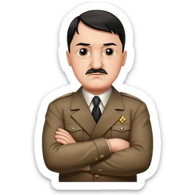 hitler crossing his arms in the shape of an x sticker