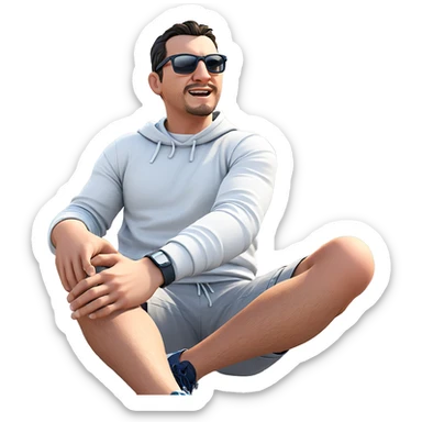 cool guy in outdoor setting sticker