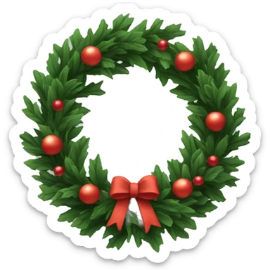 Christmas wreath sticker