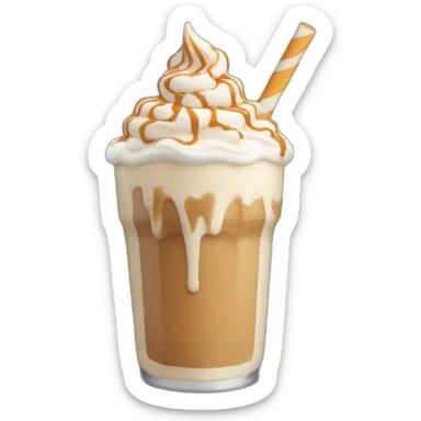 caramel milkshake sticker