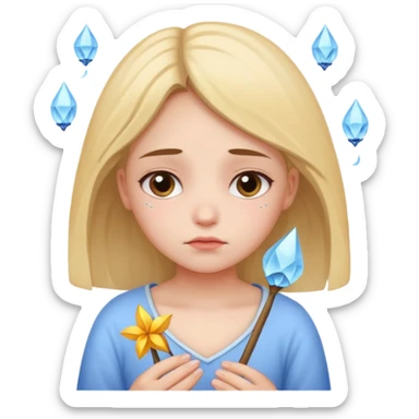 A smart but sad girl who carries a lot of wishes and dreams with her. sticker